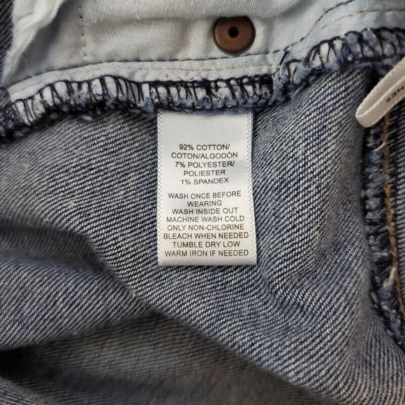 CC - Ann Taylor Loft Curvy Crop Jeans Women's 28/6 Dark Wash Mid Rise Stretch - Picture 5 of 6